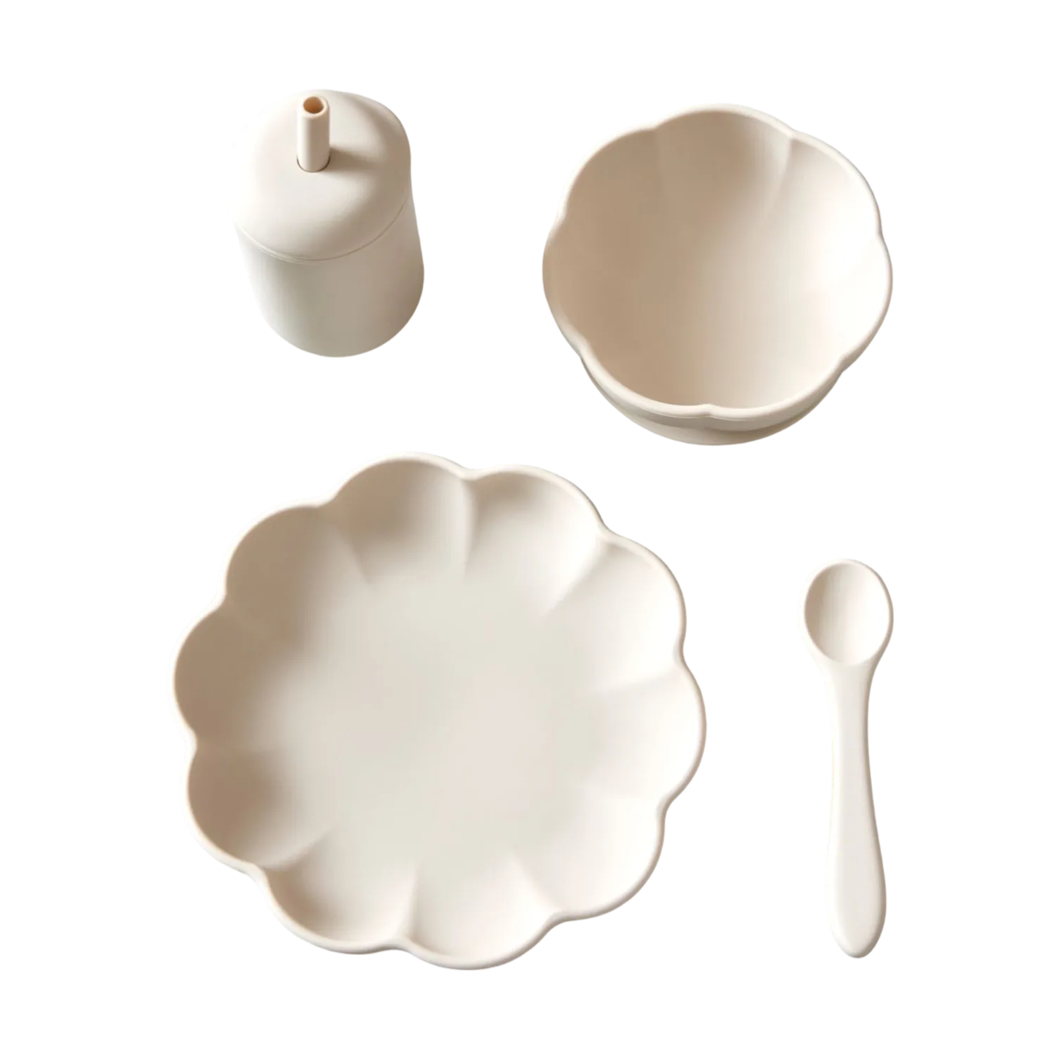 Vaisselle pour enfants Little Poppy, 4 pièces, Cream Jack o Juno