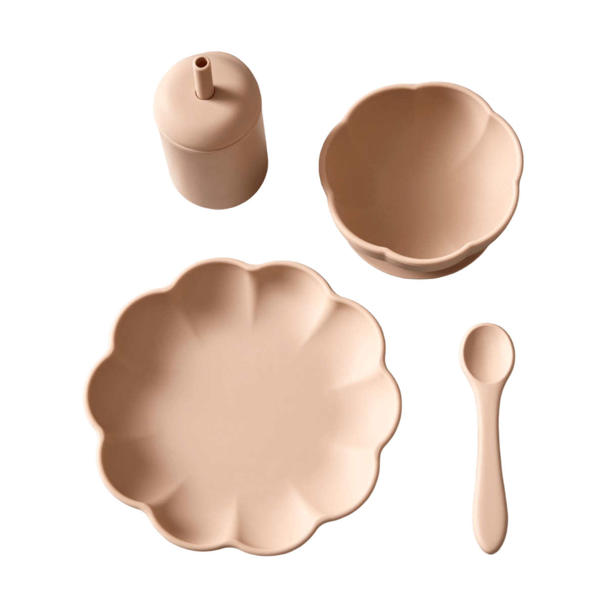 Jack o Juno Vaisselle pour enfants Little Poppy, 4 pièces Oatmeal