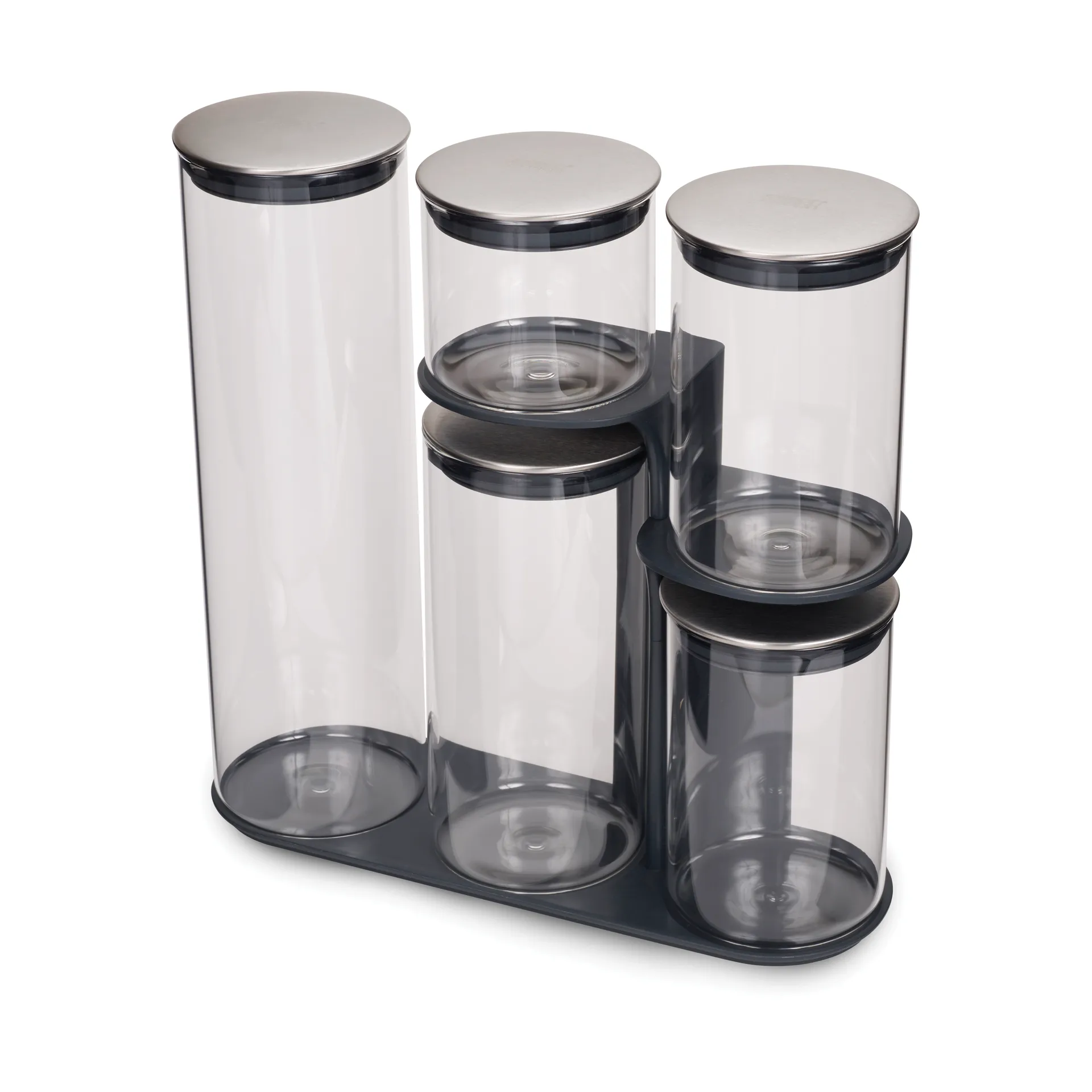 Bocal de rangement Podium 32,6 cm, Acier Joseph Joseph