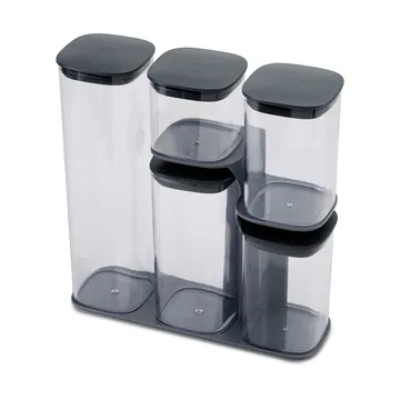 Bocal de rangement Podium, 5 pièces - Gris - Joseph Joseph
