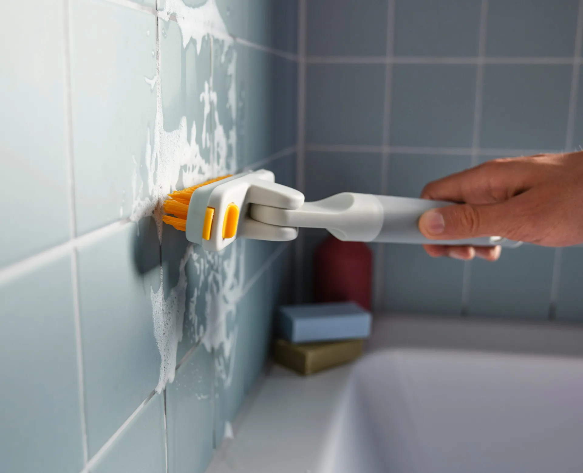 Brosse à carrelage 2-en-1 Cleantech Joseph Joseph, Stone Joseph Joseph