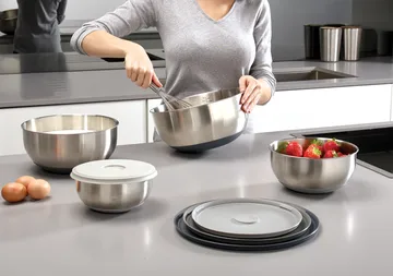 Ensemble de bols Nest prep & store, 8 pièces - Acier - Joseph Joseph