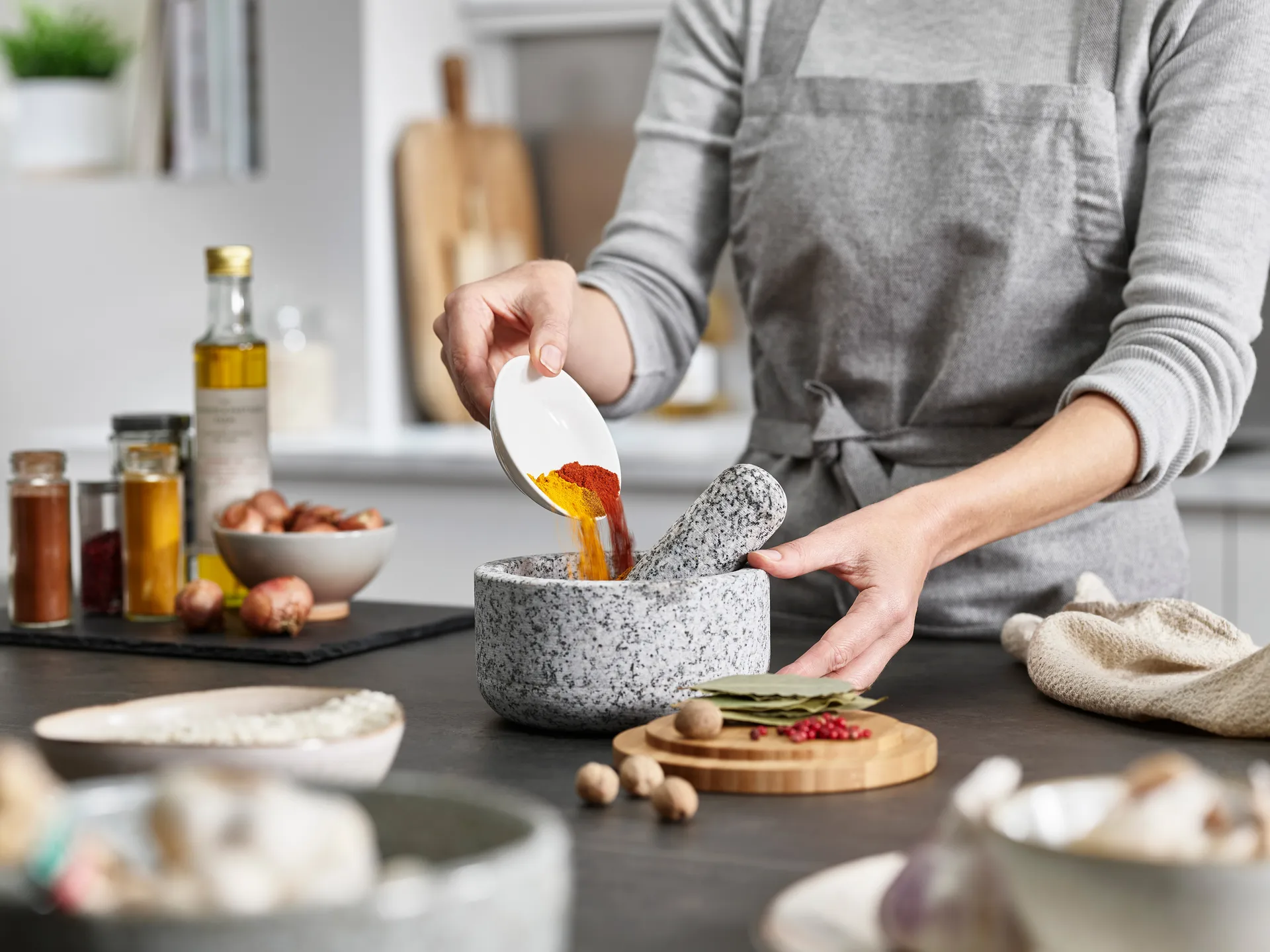 Mortier Dash Ø15,5 cm, Granit-bambou Joseph Joseph