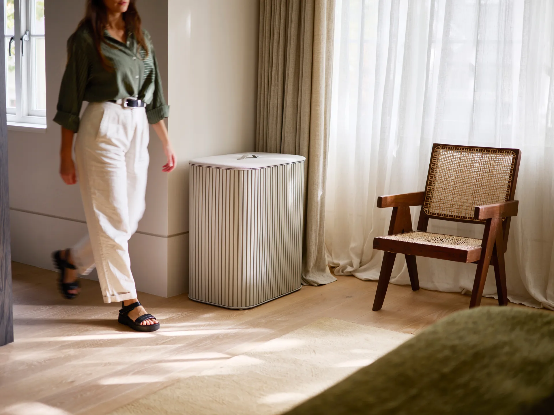 Panier à linge Tota Trio Luxe 90 L, Ecru Joseph Joseph