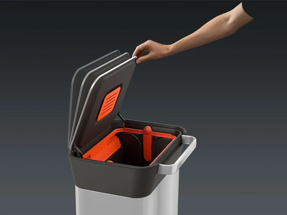 Poubelle à pédale compacteur Titan Joseph Joseph 30 L, Stainless steel Joseph Joseph