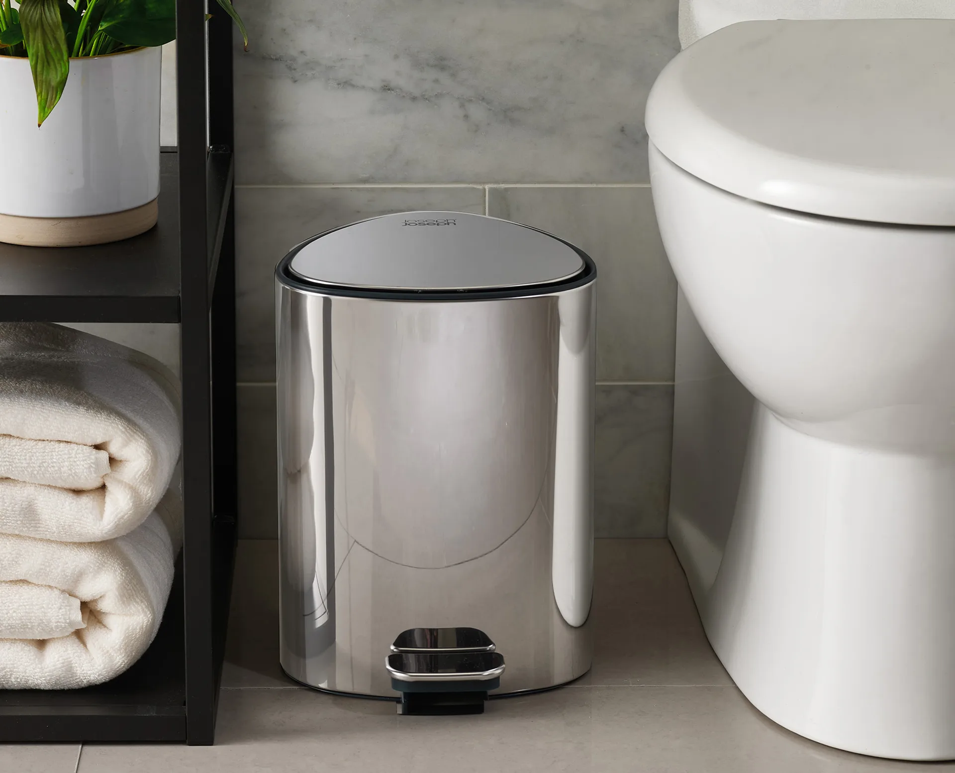 Poubelle à pédale Easystore luxe 5 L, Acier inoxydable Joseph Joseph