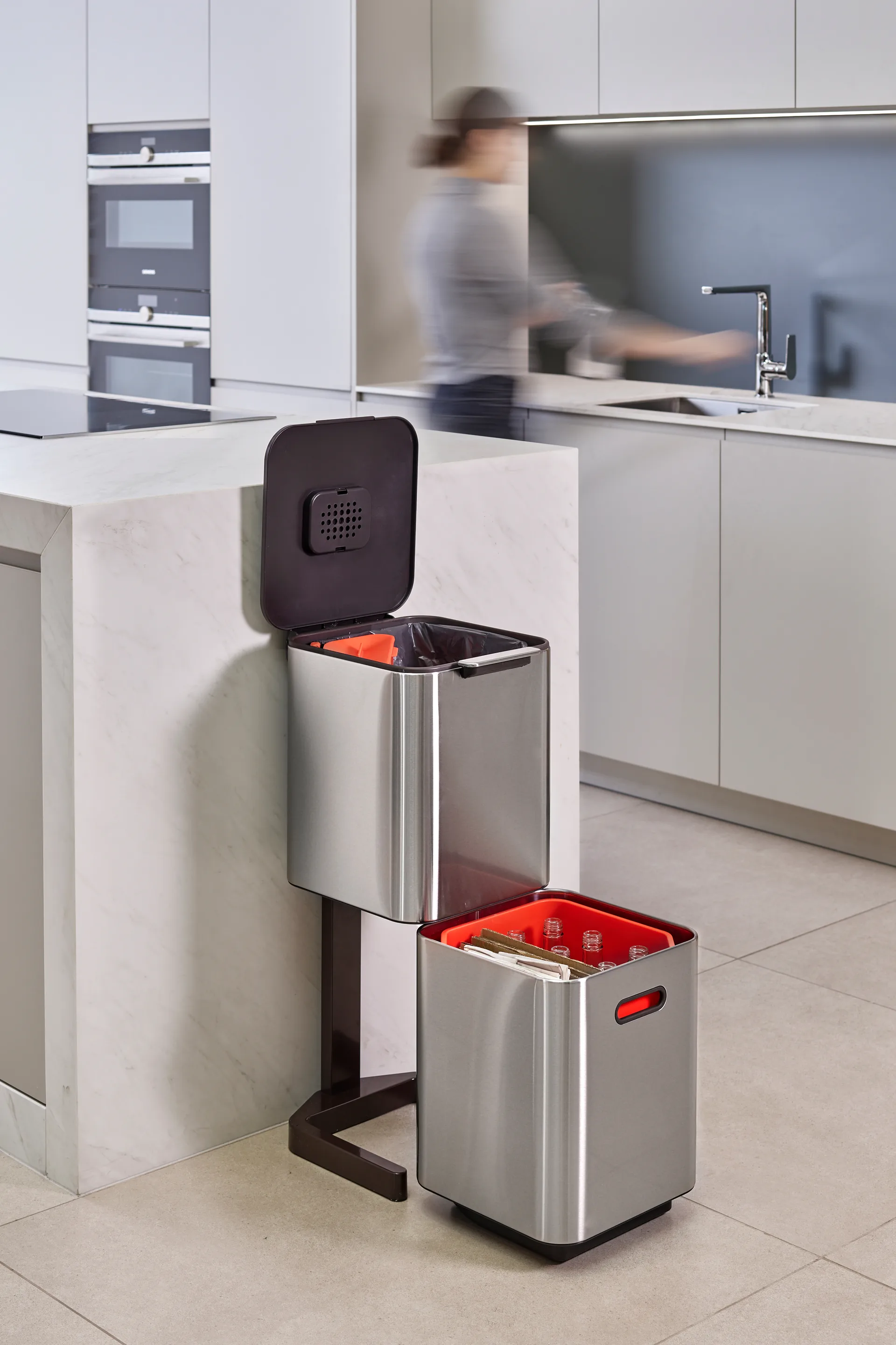 Poubelle Totem Compact Joseph Joseph 40 L, Stainless steel Joseph Joseph