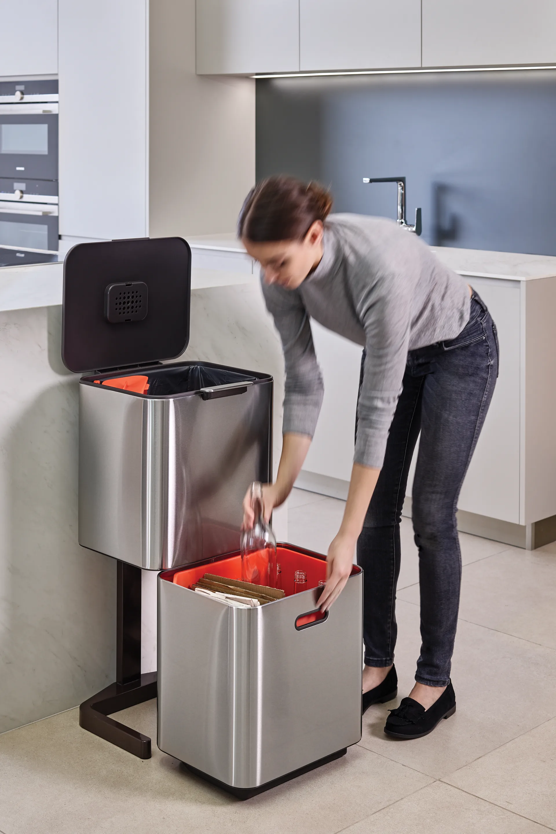 Poubelle Totem Max Joseph Joseph 60 L, Stainless steel Joseph Joseph