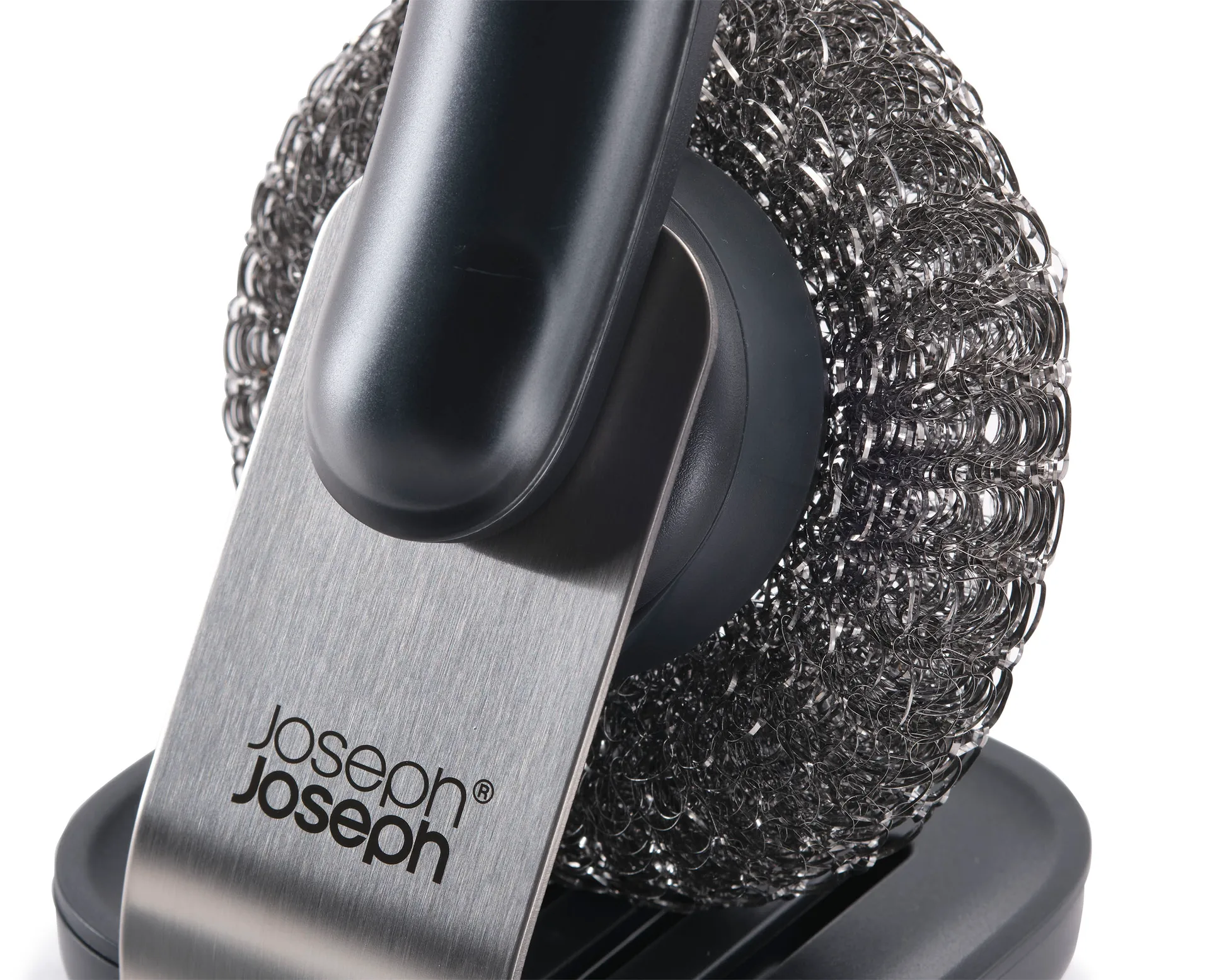 Support en acier brosse vaisselle Sinktech Joseph Joseph, Clear Joseph Joseph