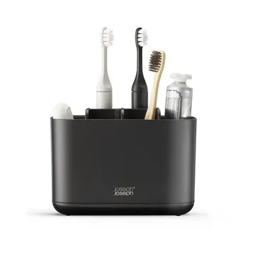 Support pour brosses à dents Easystore grand 17,6 cm - Noir - Joseph Joseph