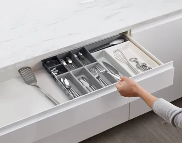 Tiroir à couverts Blox, 10 pièces - Gris - Joseph Joseph