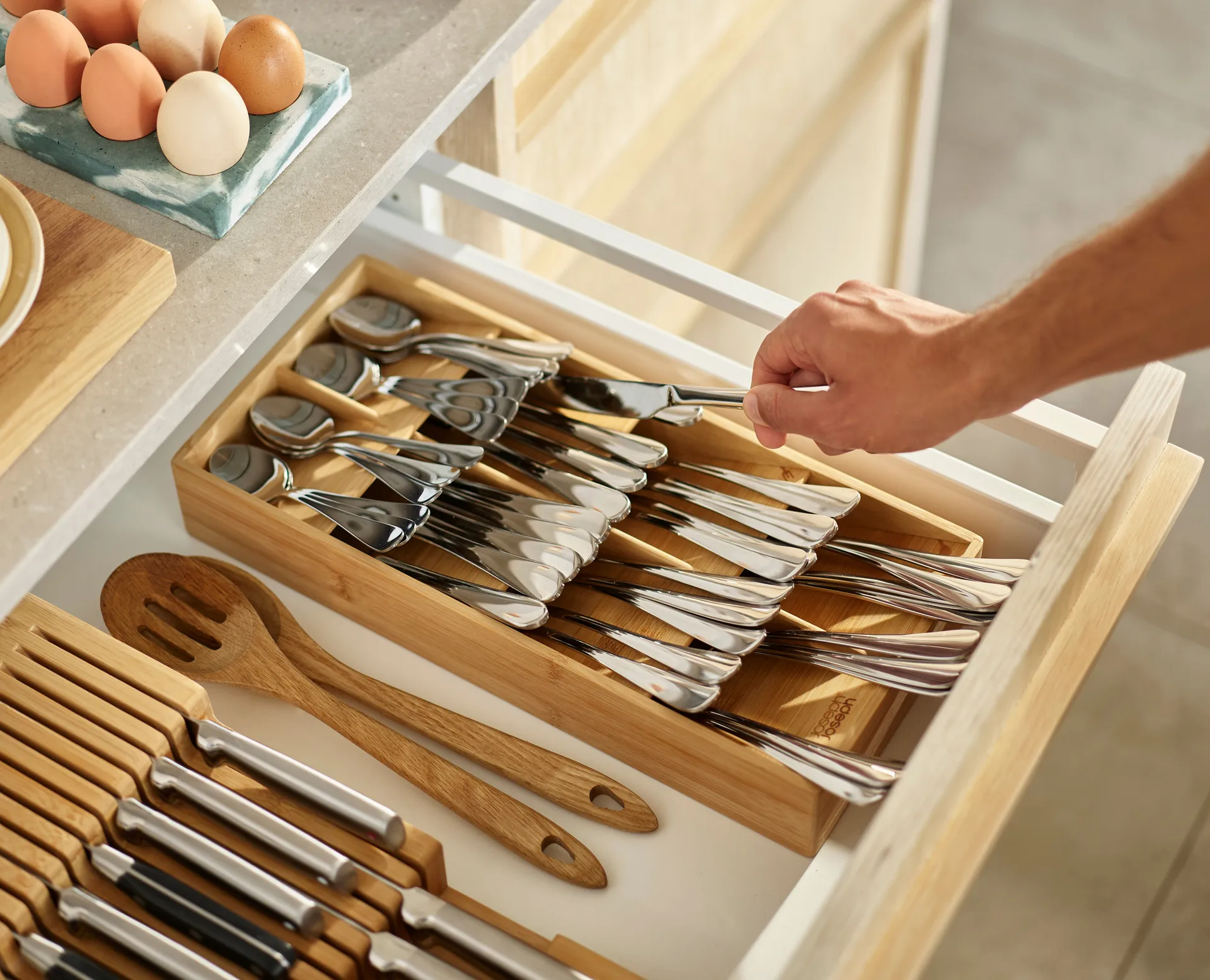 Tiroir à couverts Drawerstore en bambou, Grand Joseph Joseph