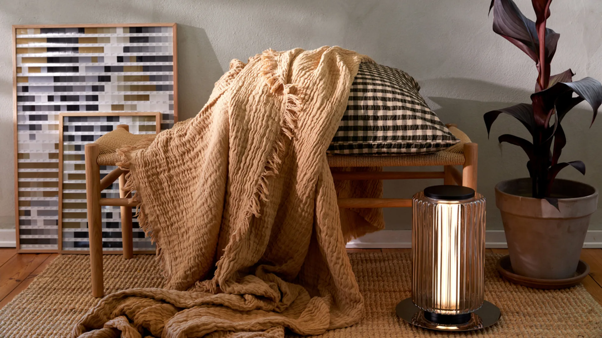 Couvre-lit Reloved 240x260 cm, Sable Juna