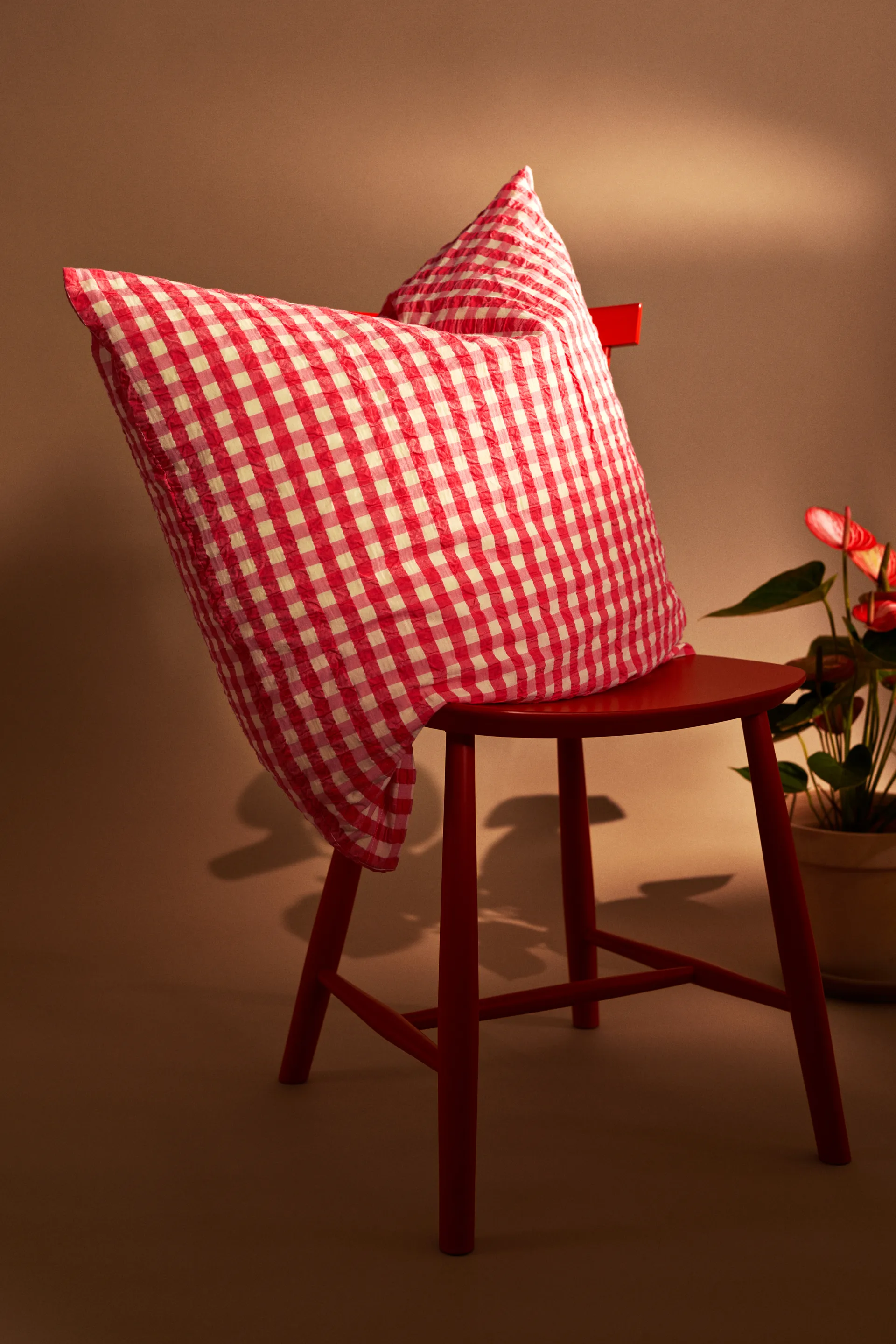 Ensemble de lit Bæk&Bølge 150x210 cm, Rouge-jaune Juna