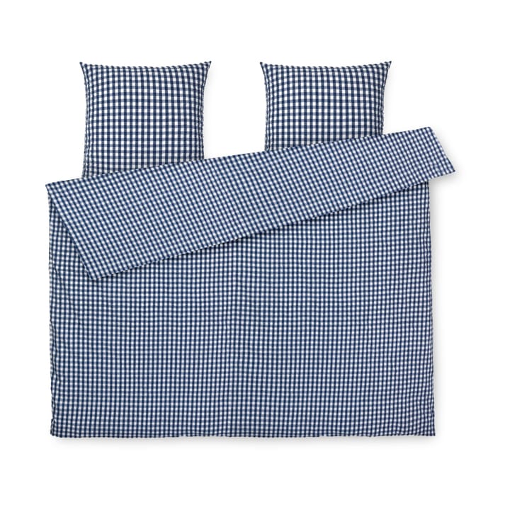 Ensemble de lit Bæk&Bølge 220x220 cm - Bleu foncé-blanc - Juna