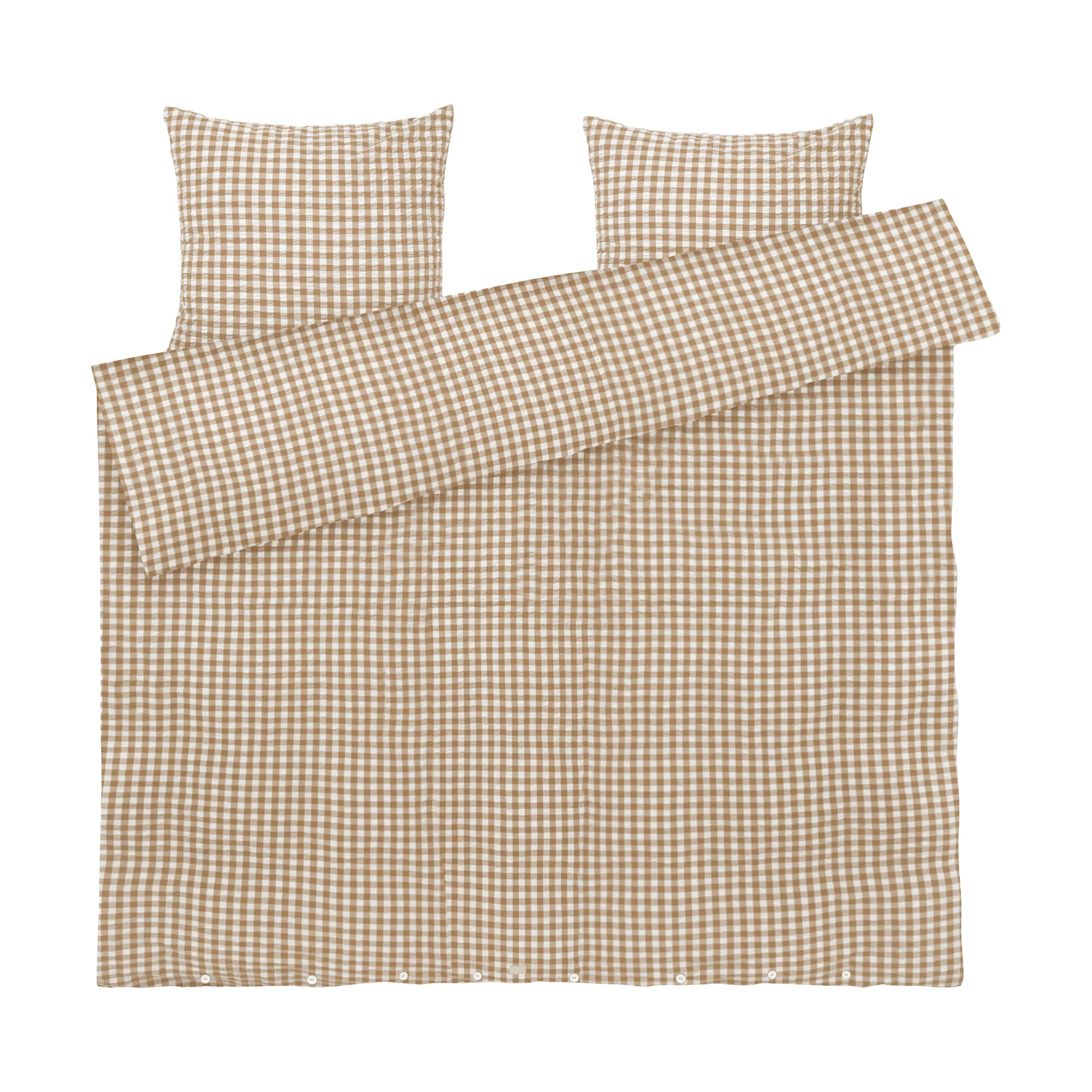 Ensemble de lit Bæk&Bølge 220x220 cm, Caramel-off white Juna