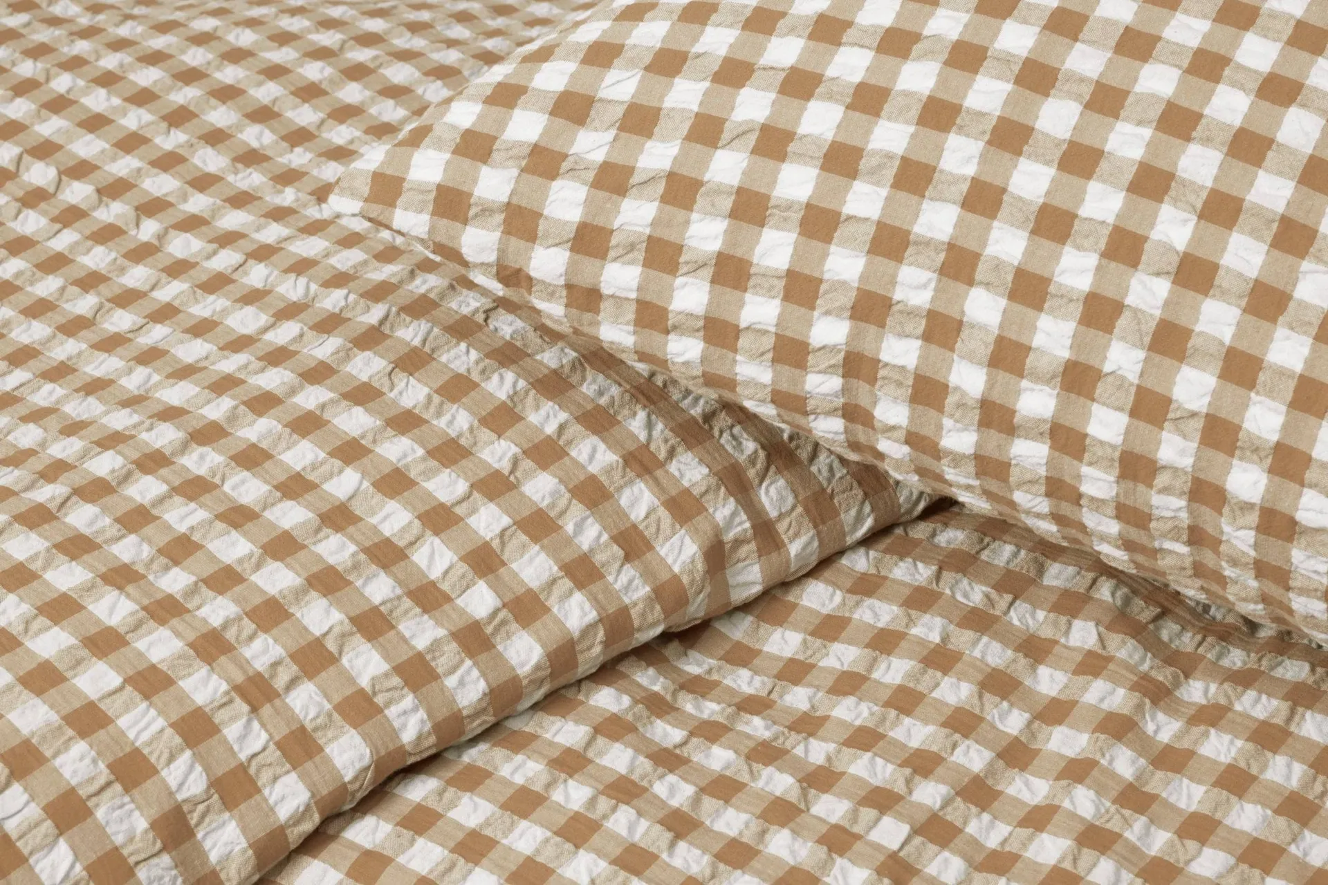 Ensemble de lit Bæk&Bølge 220x220 cm, Caramel-off white Juna