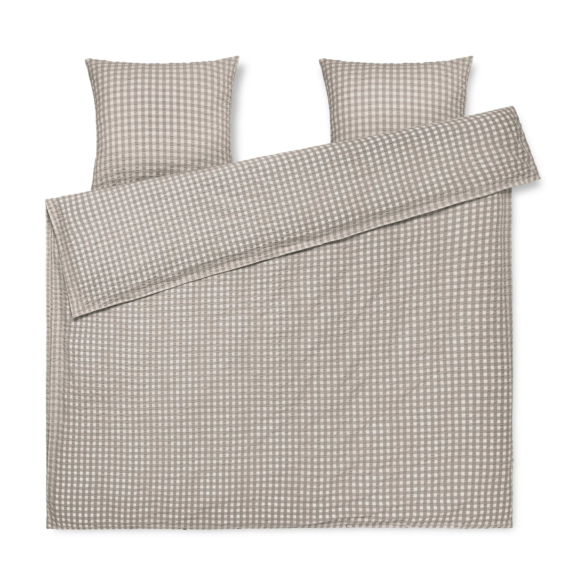 Ensemble de lit Bæk&Bølge 220x220 cm, Gris-bouleau Juna