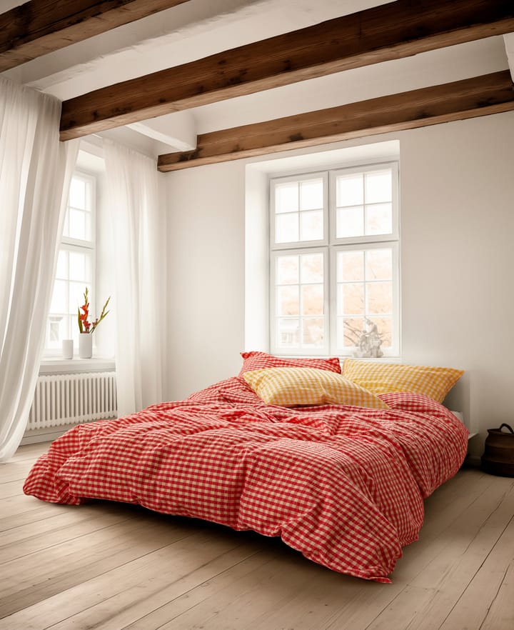 Ensemble de lit Bæk&Bølge 220x220 cm, Rouge-jaune Juna