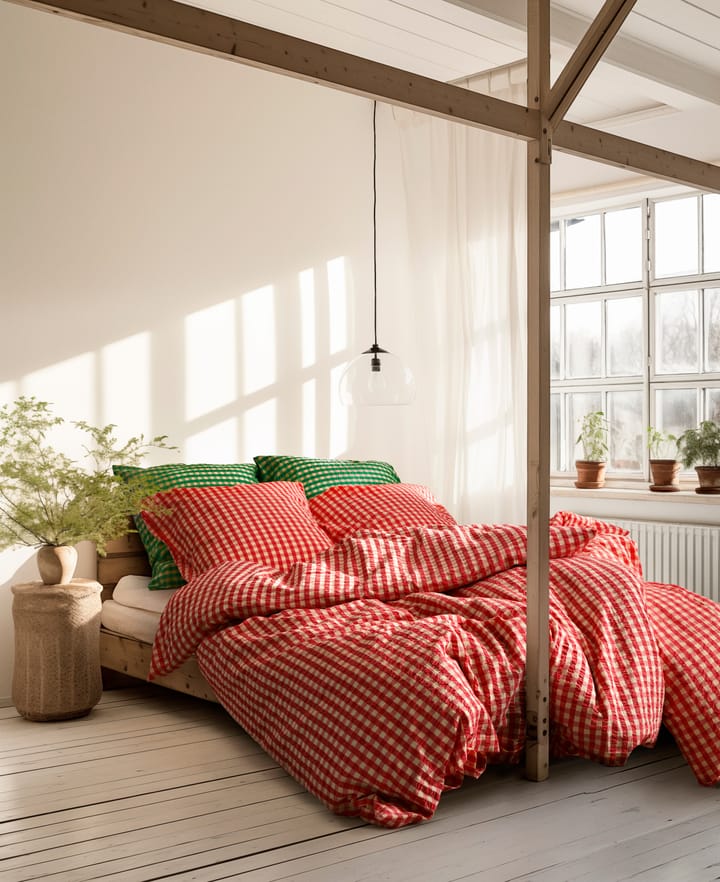 Ensemble de lit Bæk&Bølge 220x220 cm, Rouge-jaune Juna