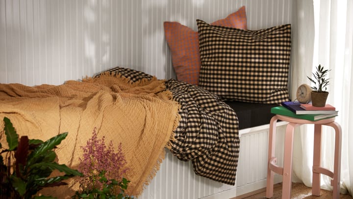 Ensemble de lit Bæk&Bølge 220x220 cm, Sable noir Juna