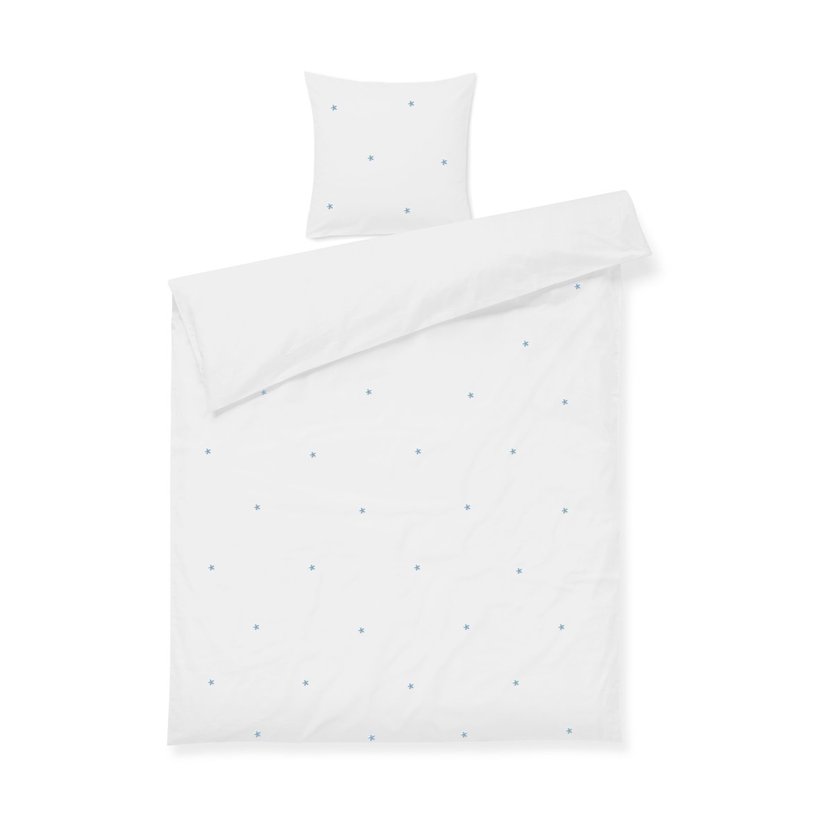 Juna Ensemble de lit Daisy 150x210 cm Blanc-bleu clair