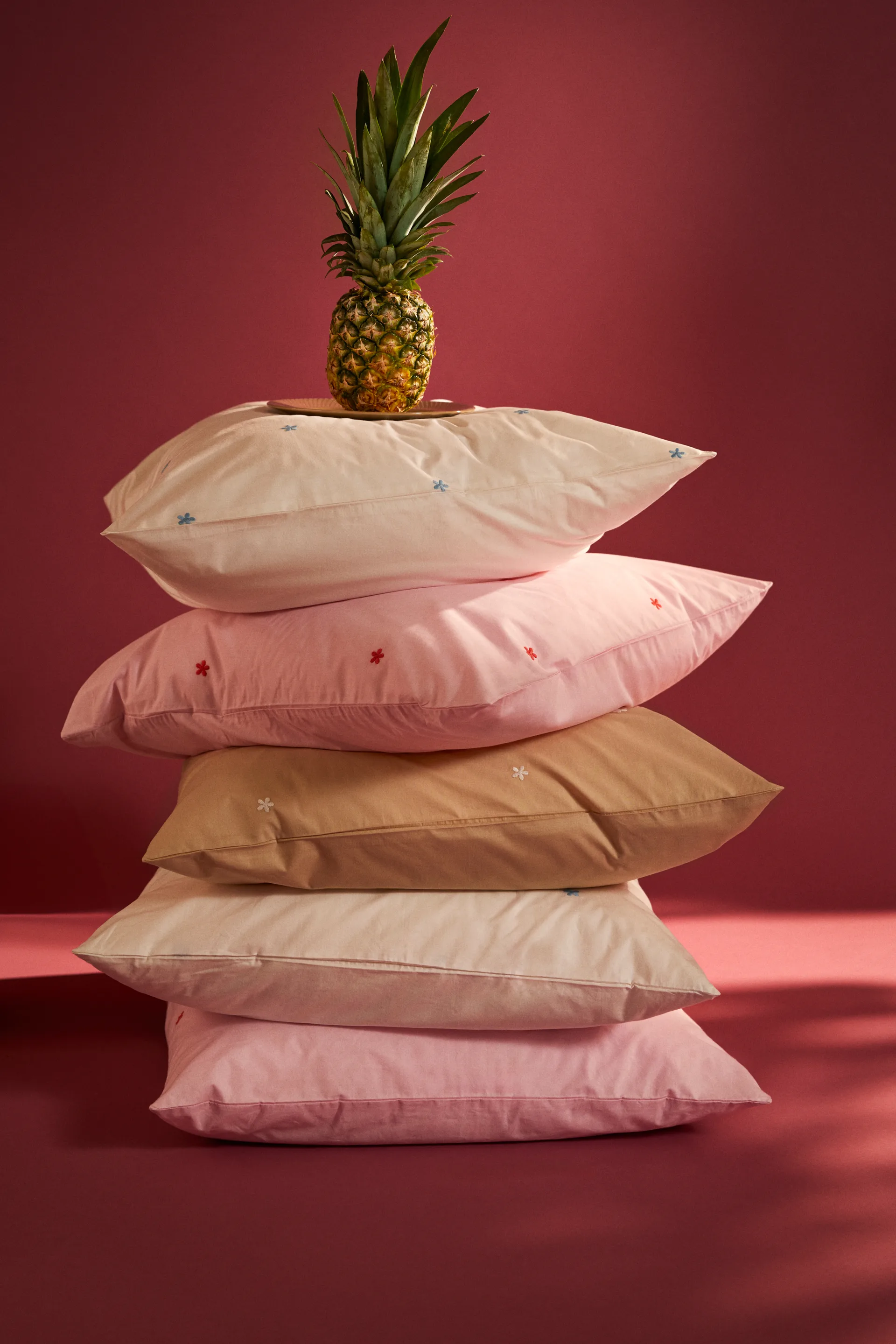 Ensemble de lit Daisy 150x210 cm, Blanc-bleu clair Juna