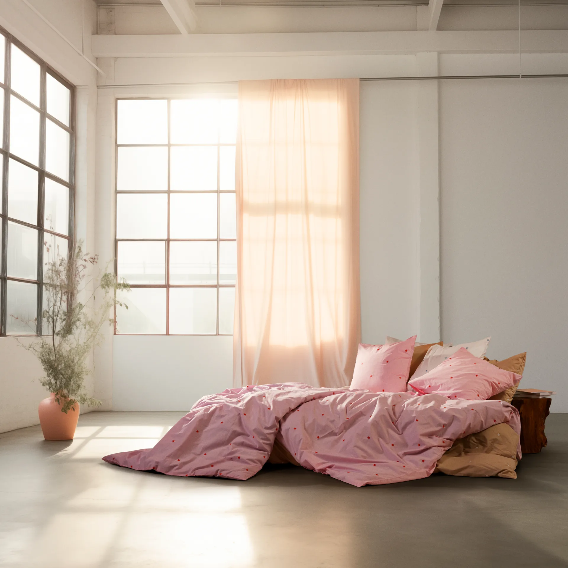 Ensemble de lit Daisy 150x210 cm, Pink-rouge Juna