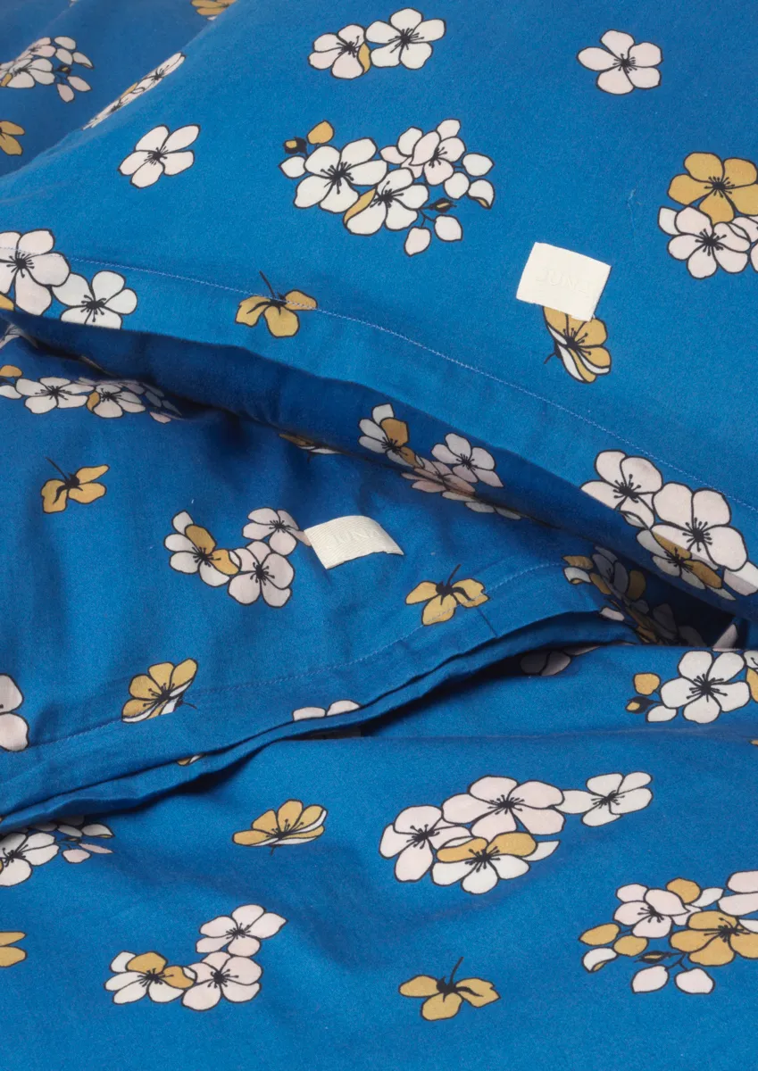 Ensemble de lit Grand Pleasantly 220x220 cm, Bleu Juna