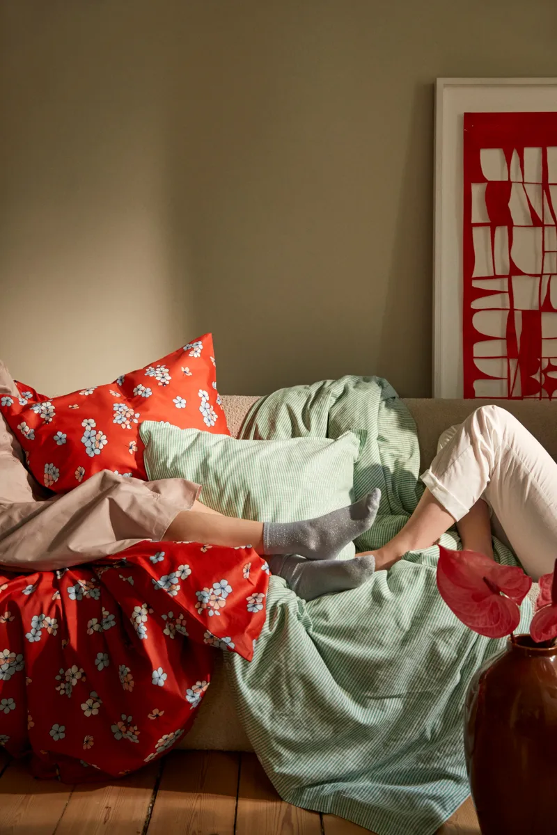 Ensemble de lit Grand Pleasantly 220x220 cm, Chili Juna