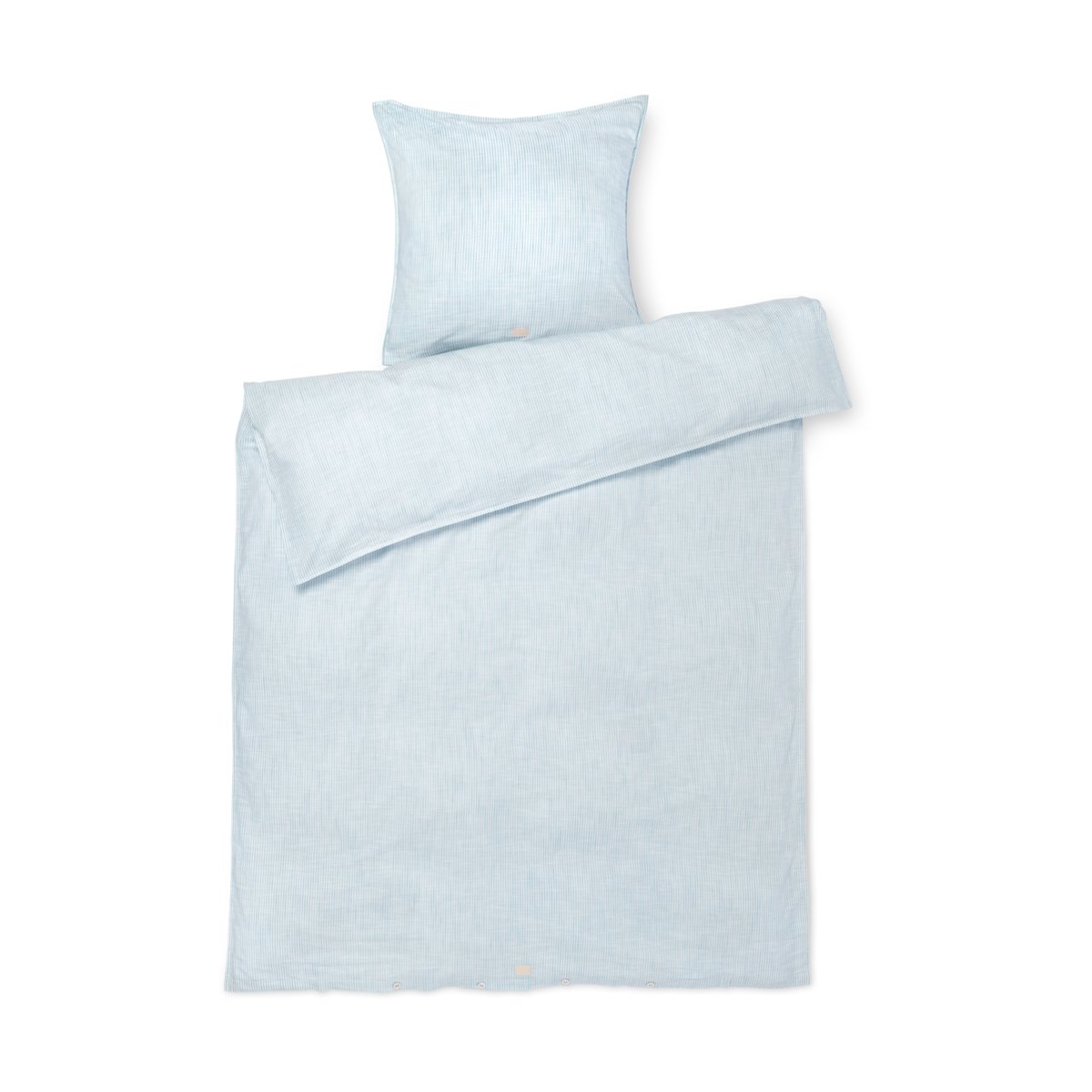 Juna Ensemble de lit Monochrome Lines 150x210 cm Bleu clair-blanc