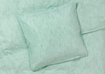 Ensemble de lit Monochrome Lines 220x220 cm - Vert-blanc - Juna