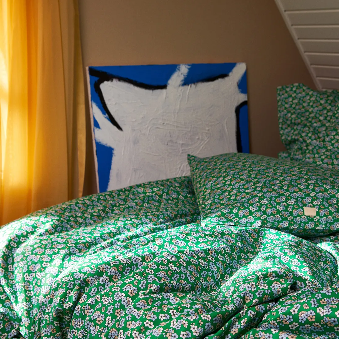 Ensemble de lit Pleasantly 220x220 cm, Vert Juna