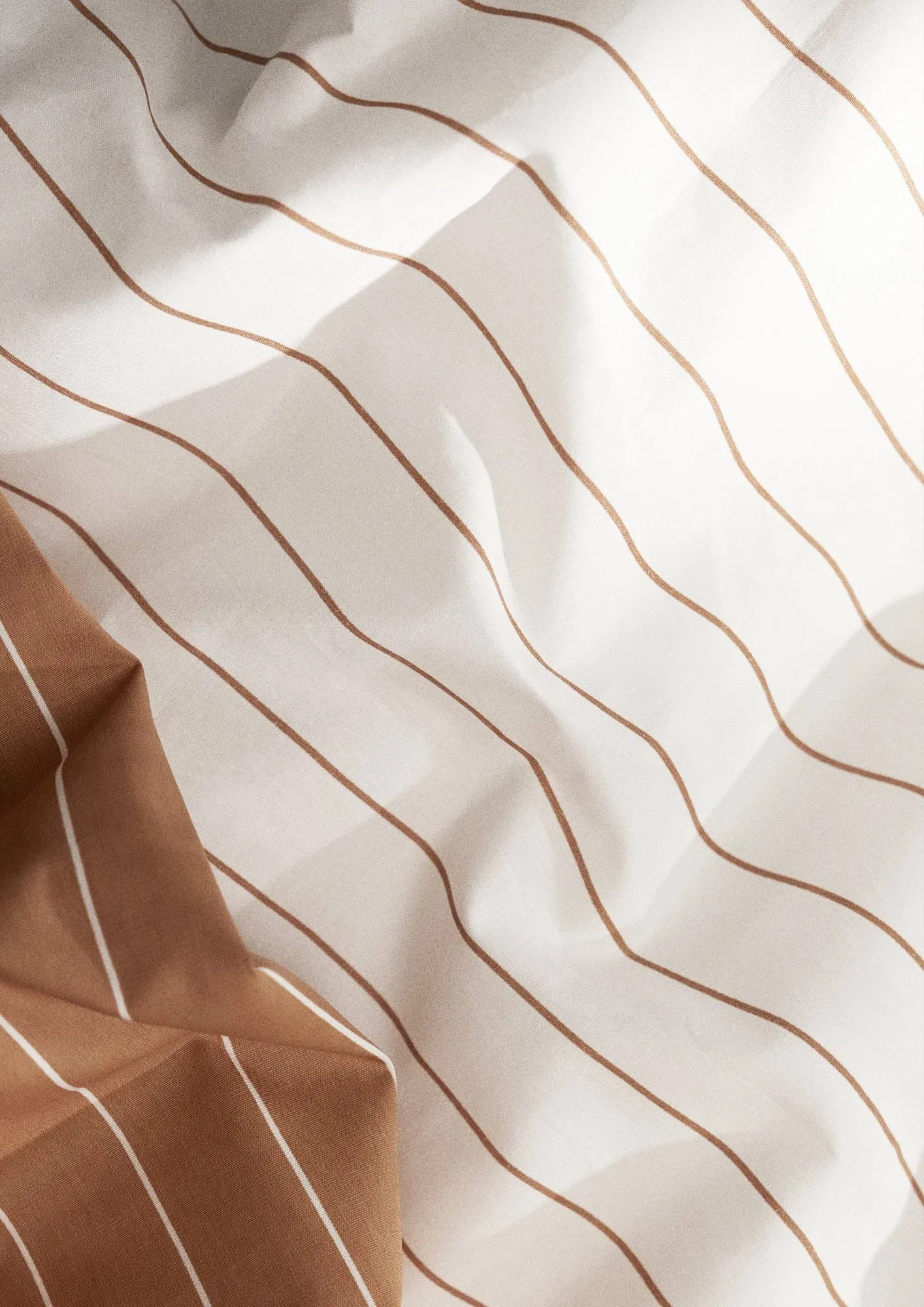 Parure de lit Soft, 150x210/50x60 cm, Off white-caramel Juna