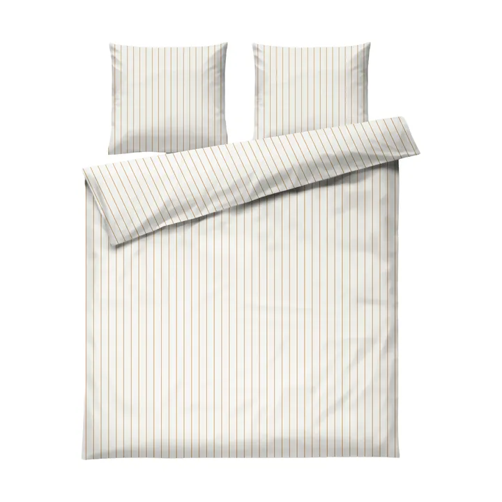 Parure de lit Soft, 220x220/2x50x60 cm - Off white-caramel - Juna