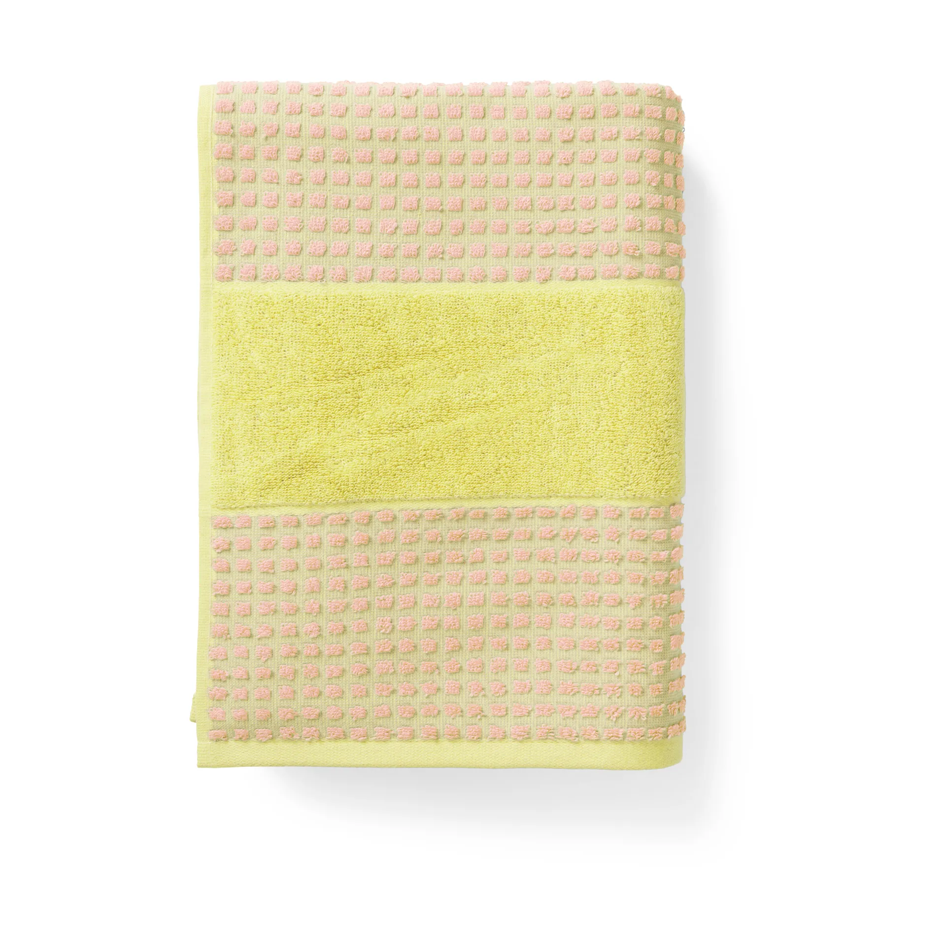Serviette Check 50x100 cm, Jaune-rose Juna