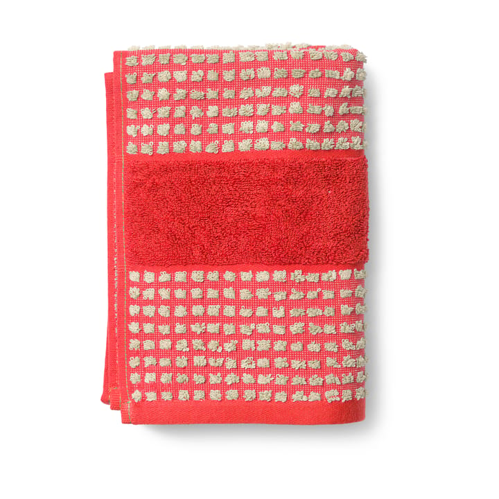 Serviette Check 50x100 cm - Sable-rouge - Juna