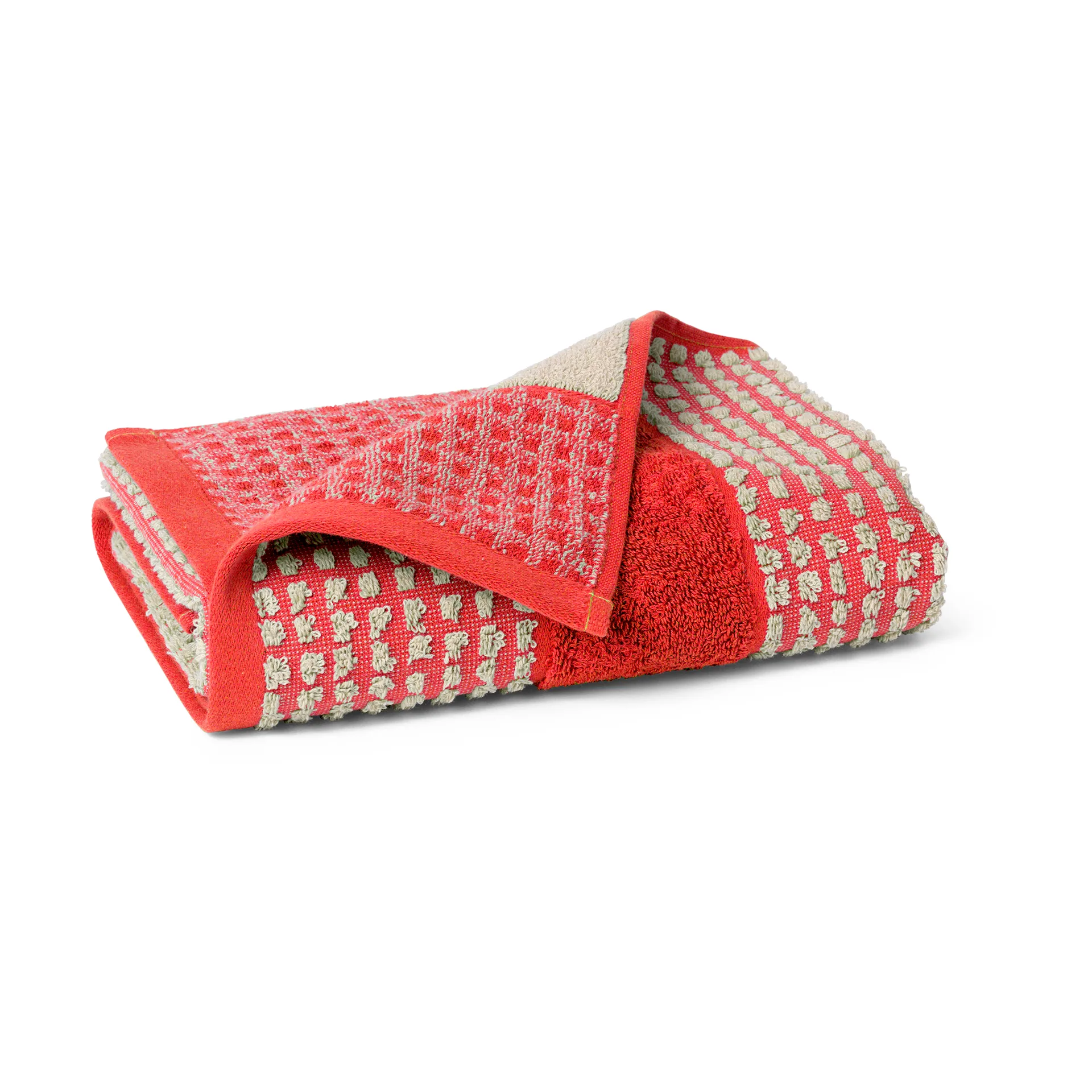 Serviette Check 50x100 cm, Sable-rouge Juna