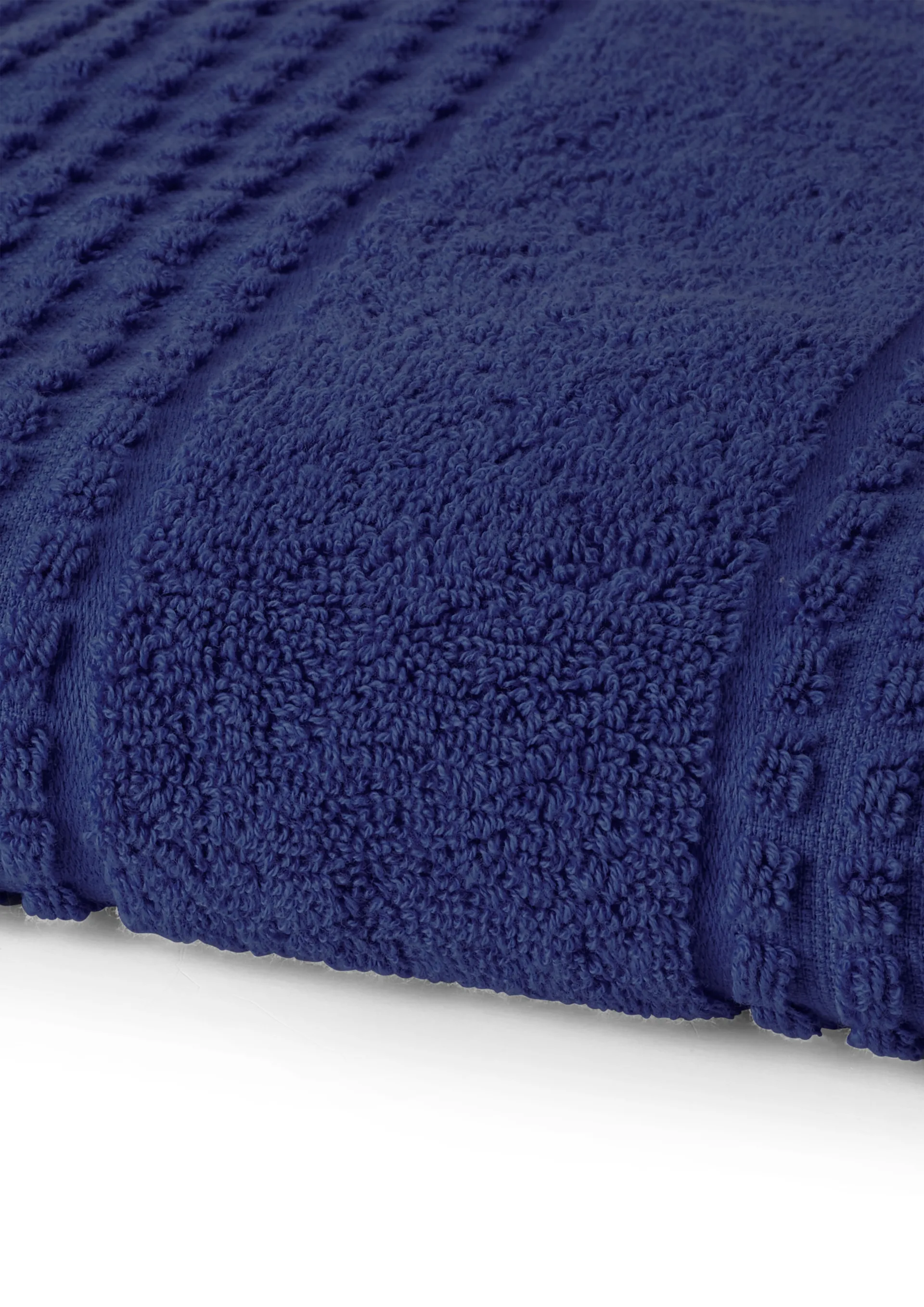 Serviette Check 70x140 cm, Bleu marine Juna