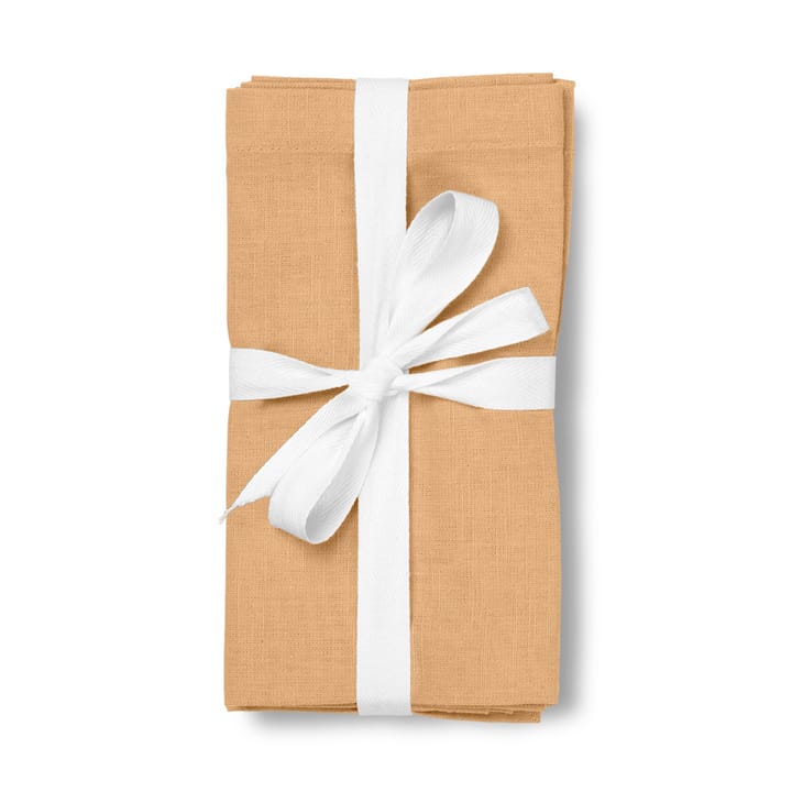 Serviette en tissu Basic Lot de 4 - Ocre - Juna