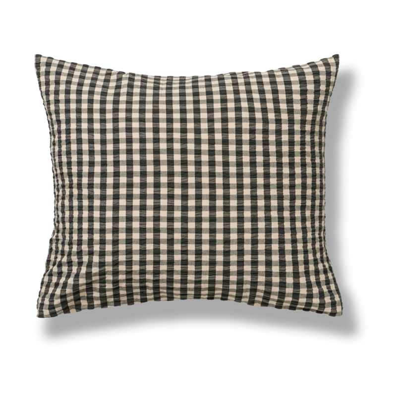 Juna Taie d'oreiller Bæk&Bolge 50x60 cm Sable noir | Design Scandinave | Taies d'oreiller | Noir
