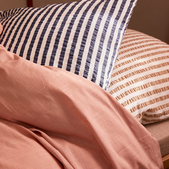 Taie d'oreiller Bæk&Bølge Lines 50x60 cm, Bleu foncé-blanc Juna