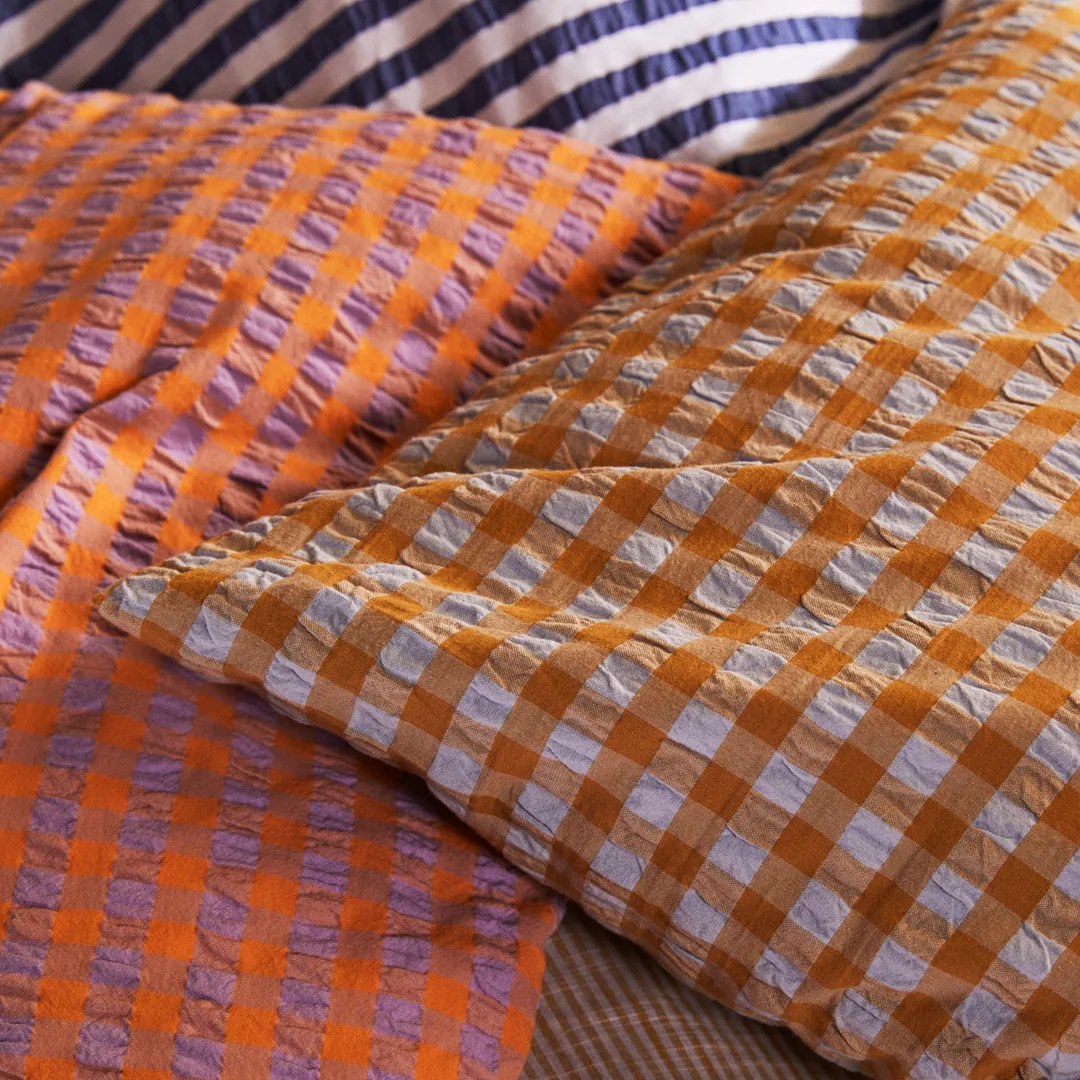 Taie d'oreiller Monochrome Lines 50x60 cm, Ocre blanc Juna