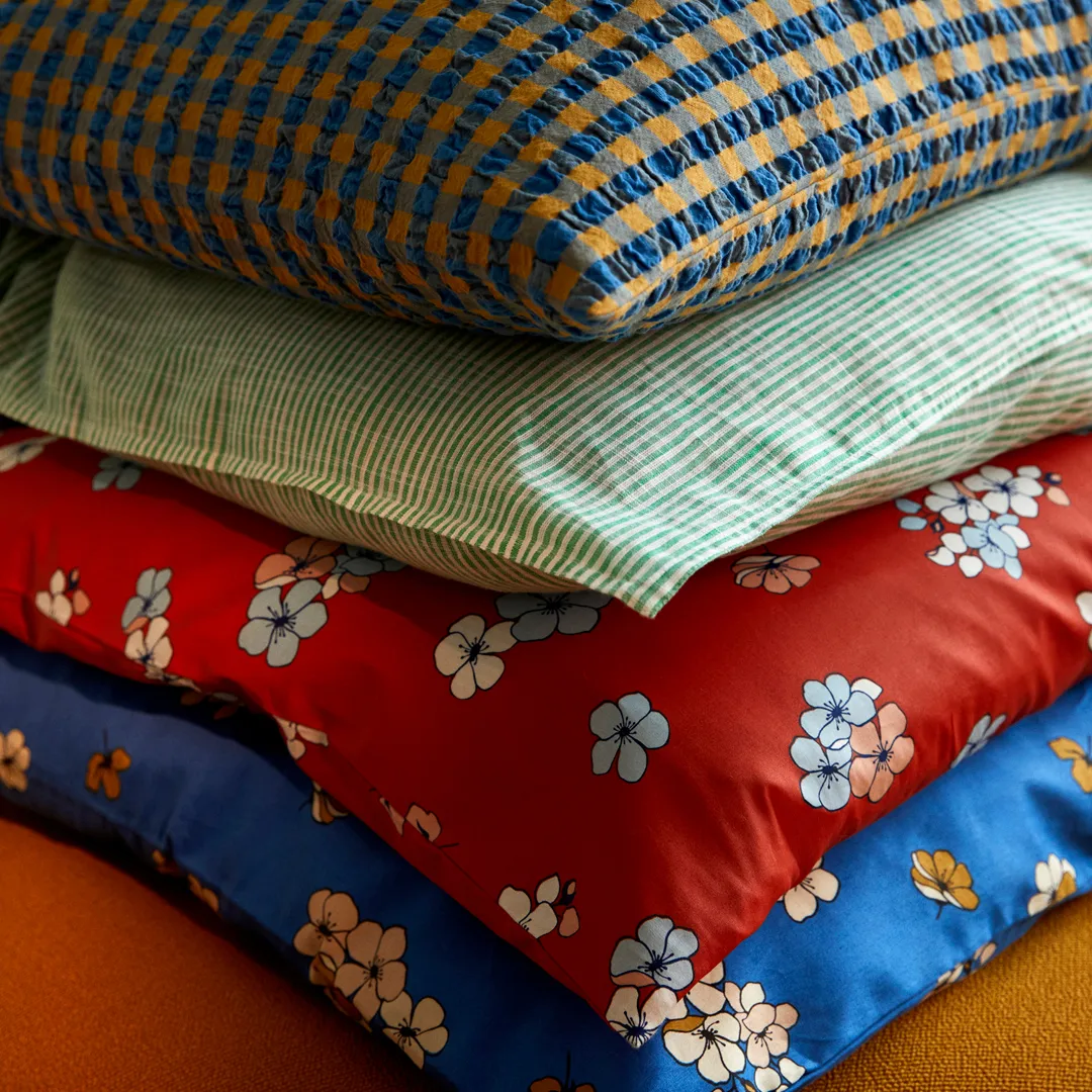 Taie d'oreiller Monochrome Lines 50x60 cm, Vert-blanc Juna