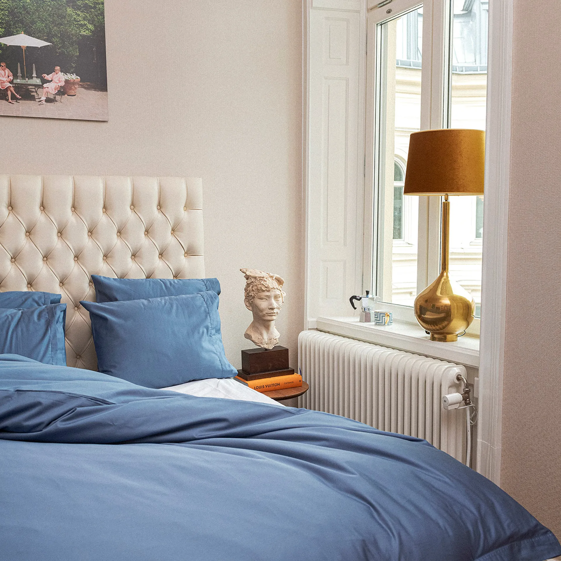Drap-housse Juniper 180x200 cm, North Sea Blue Juniper