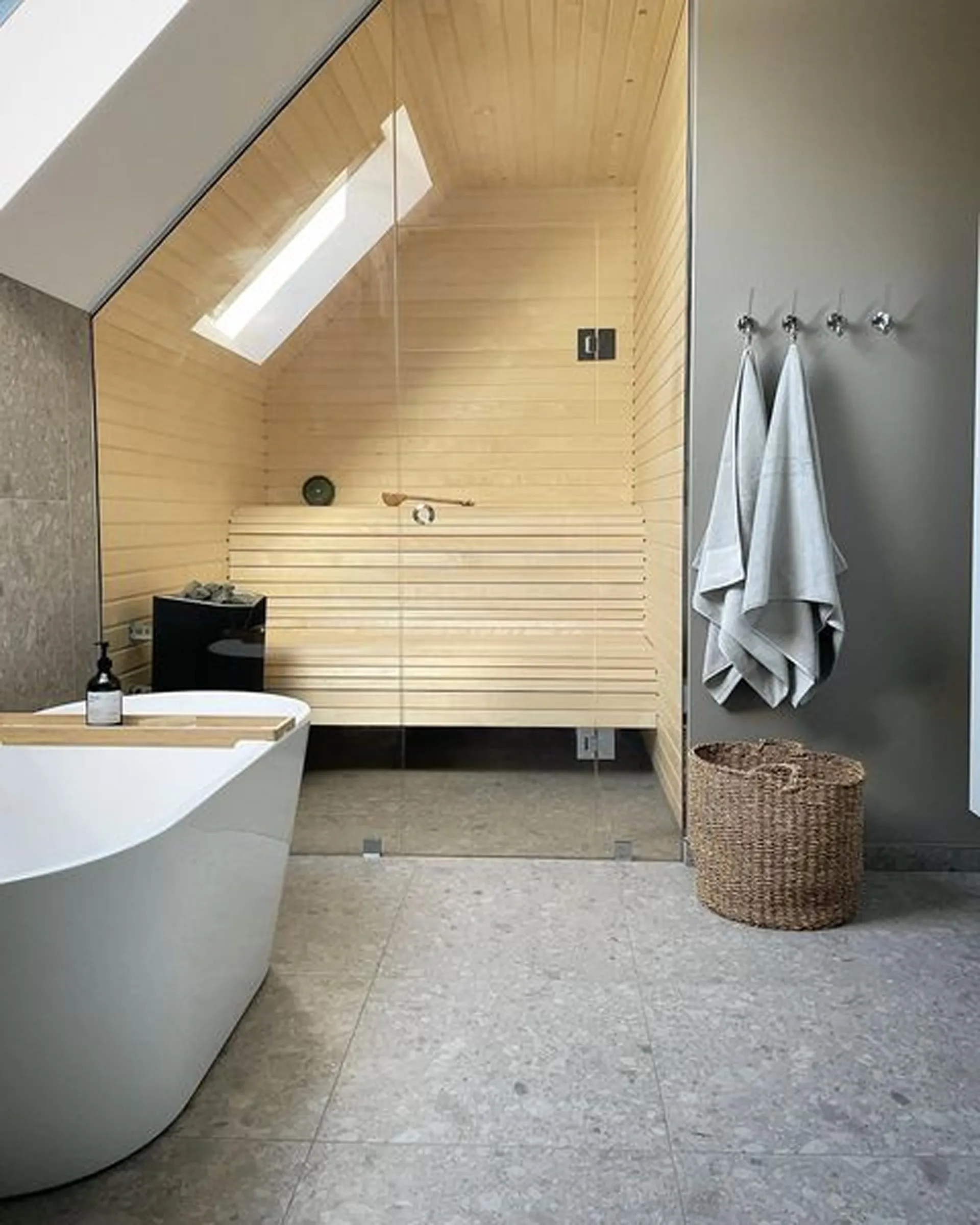 Serviettes de douche Juniper 70x140 cm lot de 2, Stone Grey Juniper
