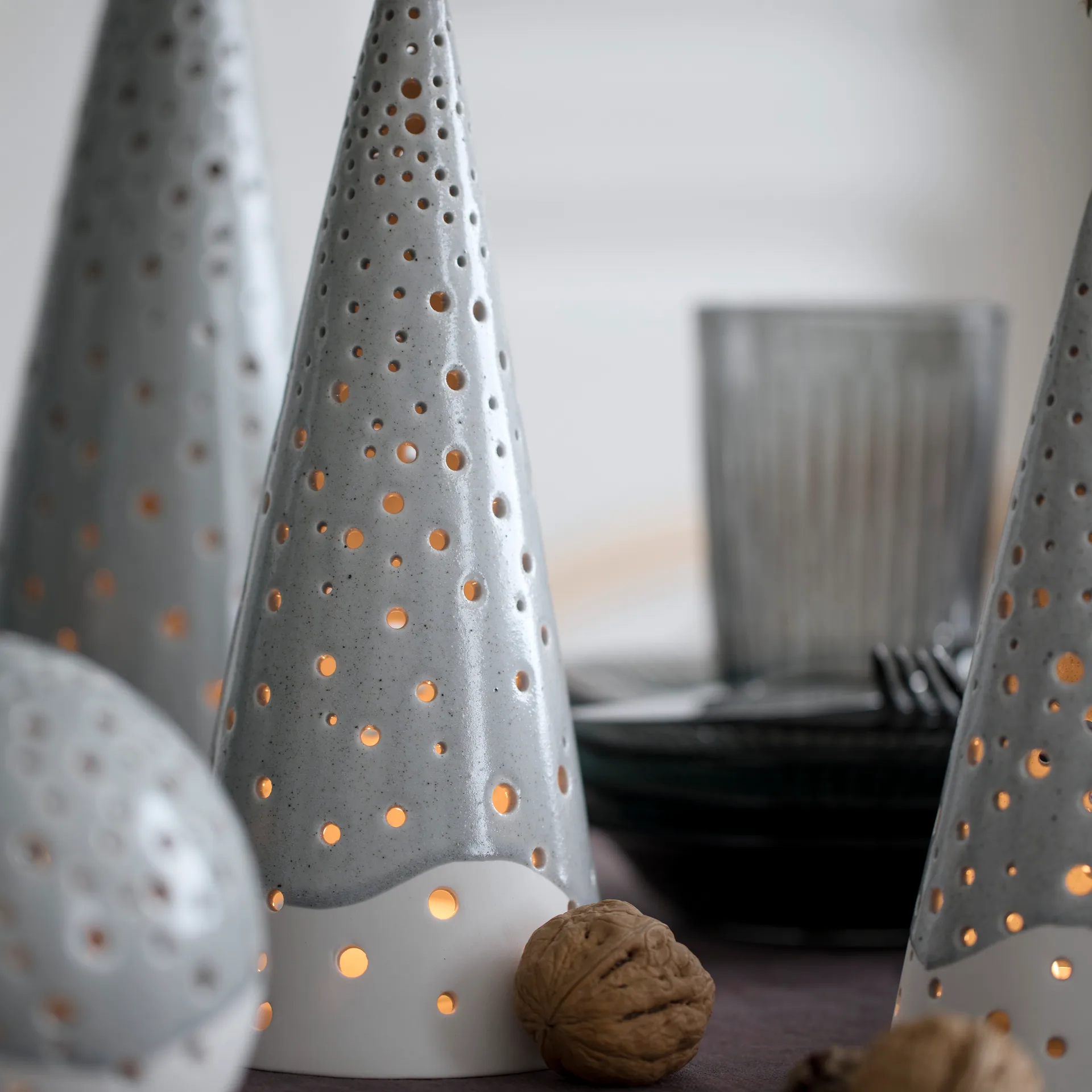 Arbre à bougie Nobili-medium, gris Kähler