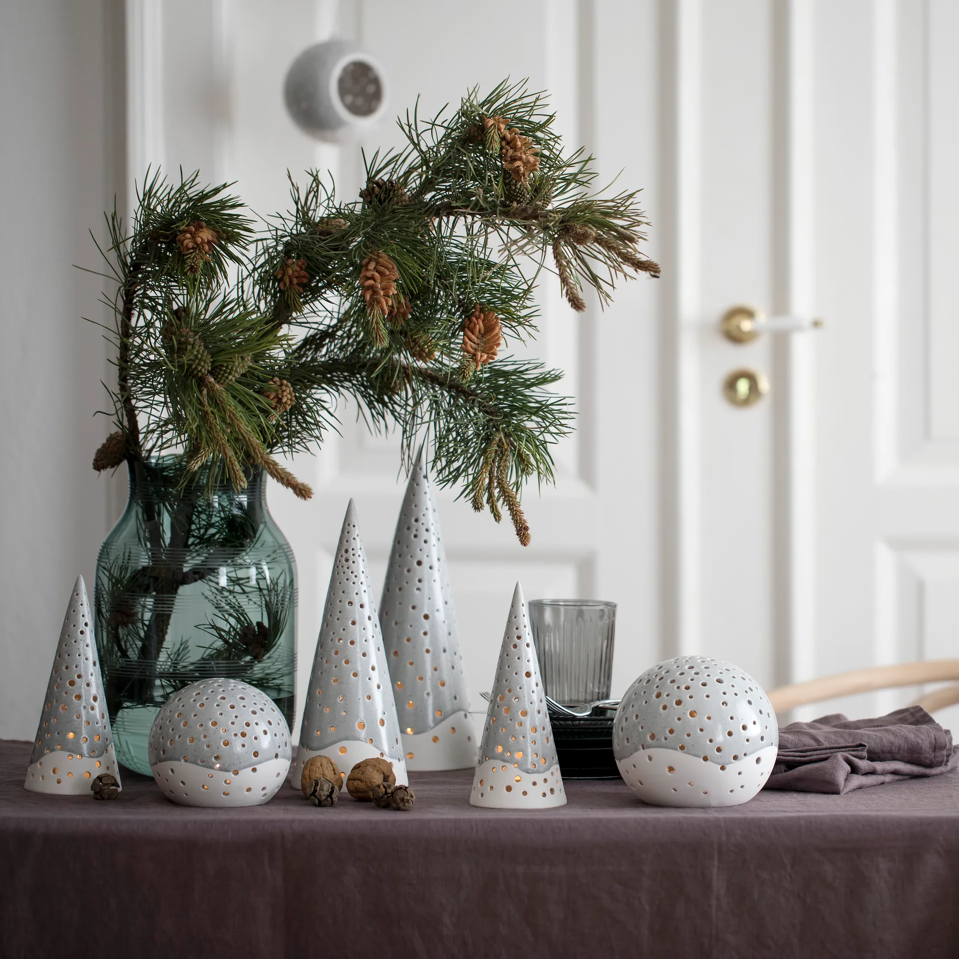 Arbre à bougie Nobili-medium, gris Kähler
