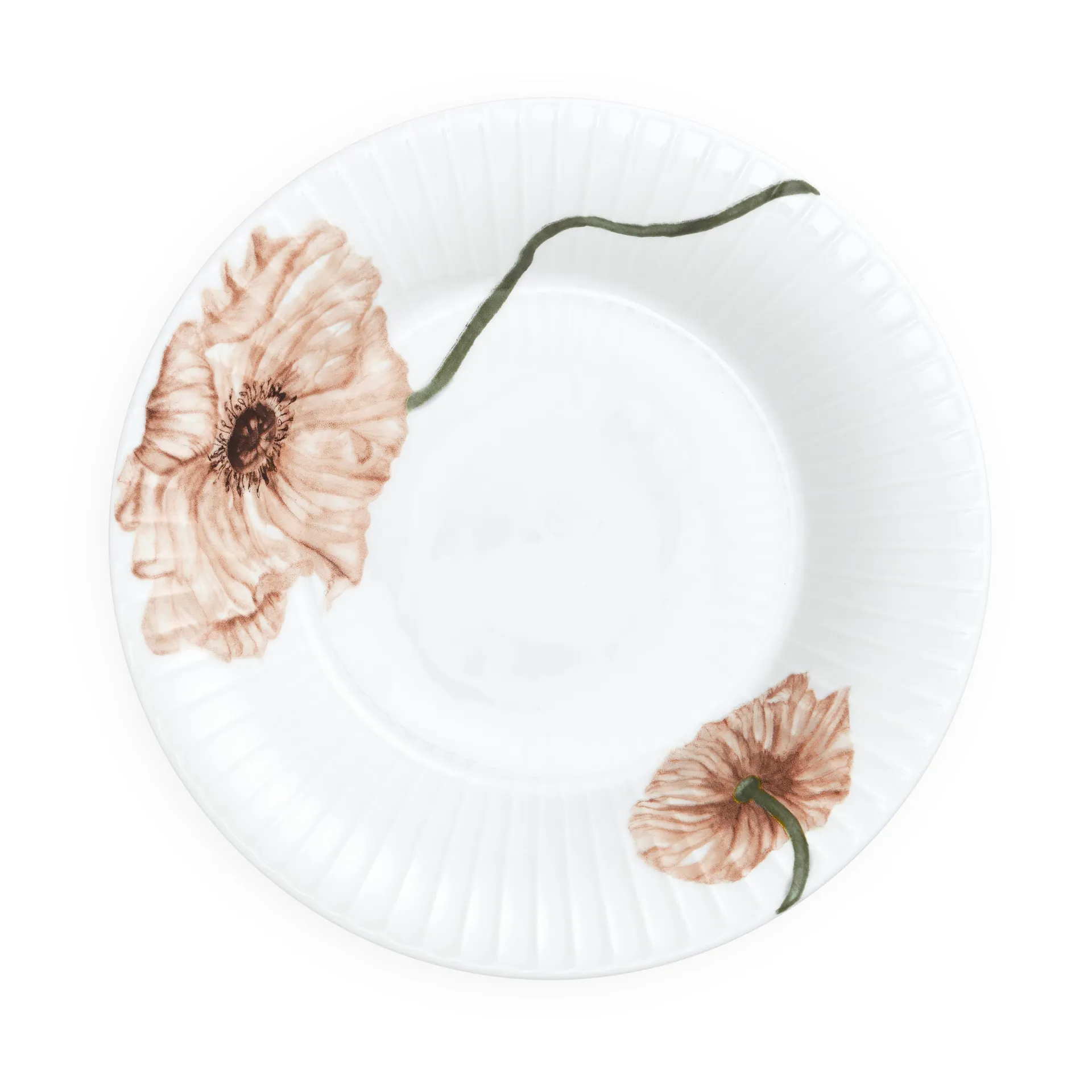 Assiette creuse Hammershøi Poppy 21cm, Blanc Kähler