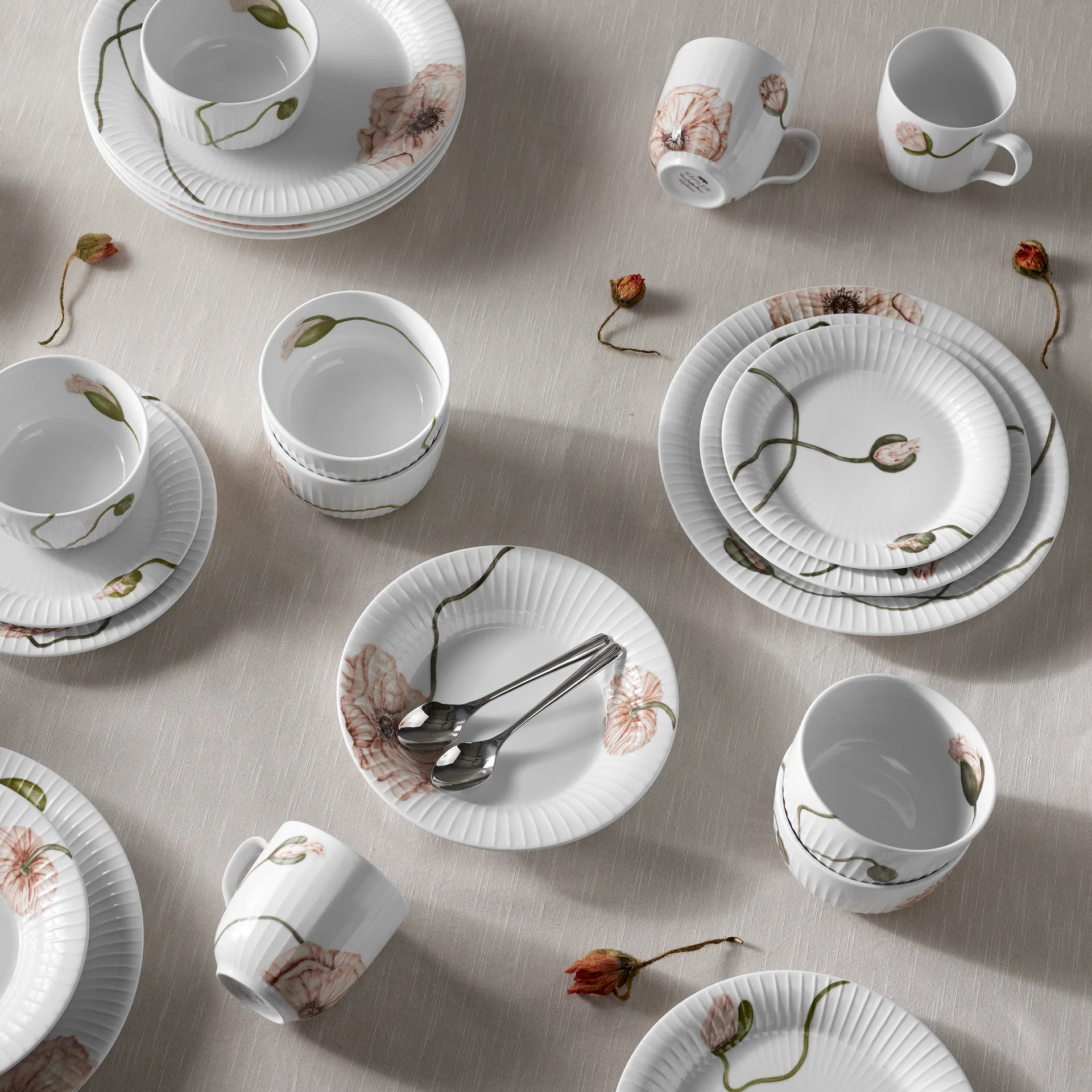 Assiette creuse Hammershøi Poppy 21cm, Blanc Kähler